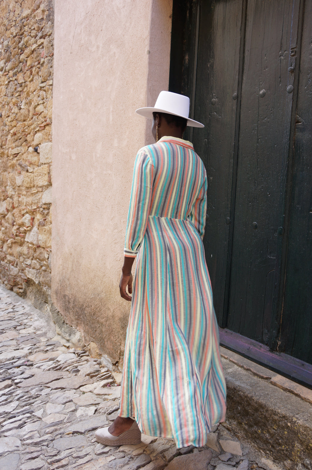 WOVEN STRIPED DRESS