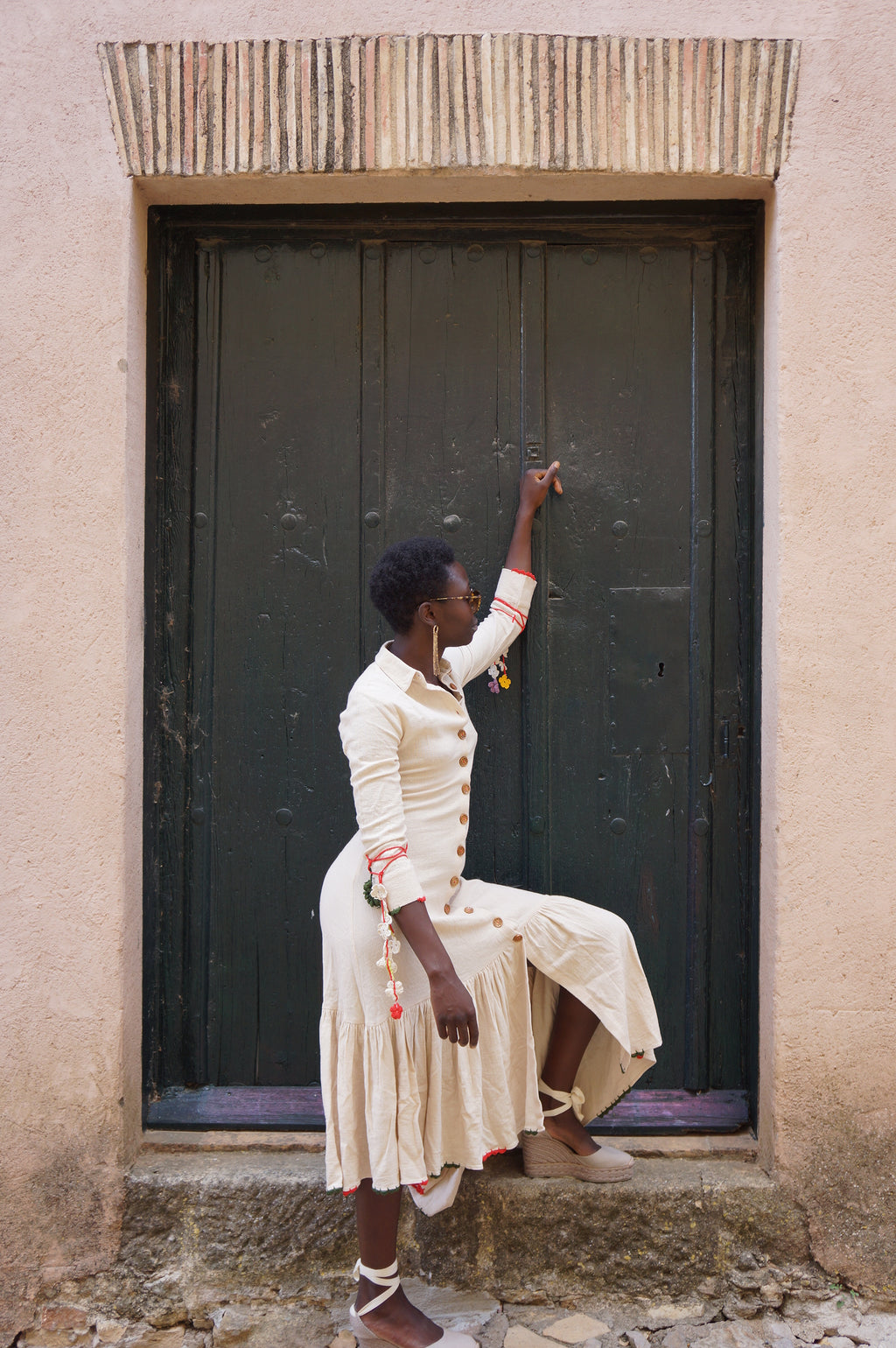 Embroidered Indian Shirt Dress
