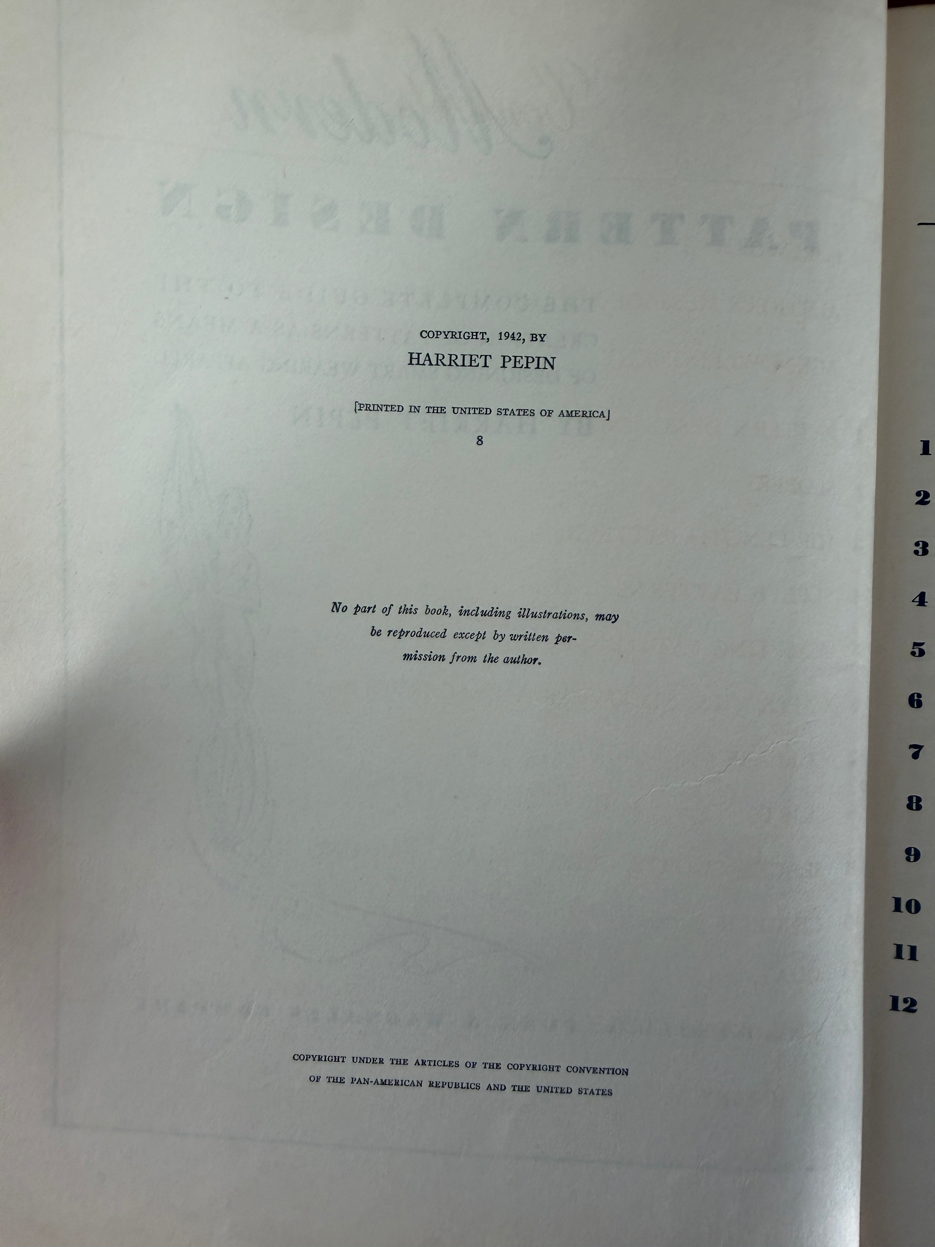 PATTERN DESIGN VINTAGE BOOK