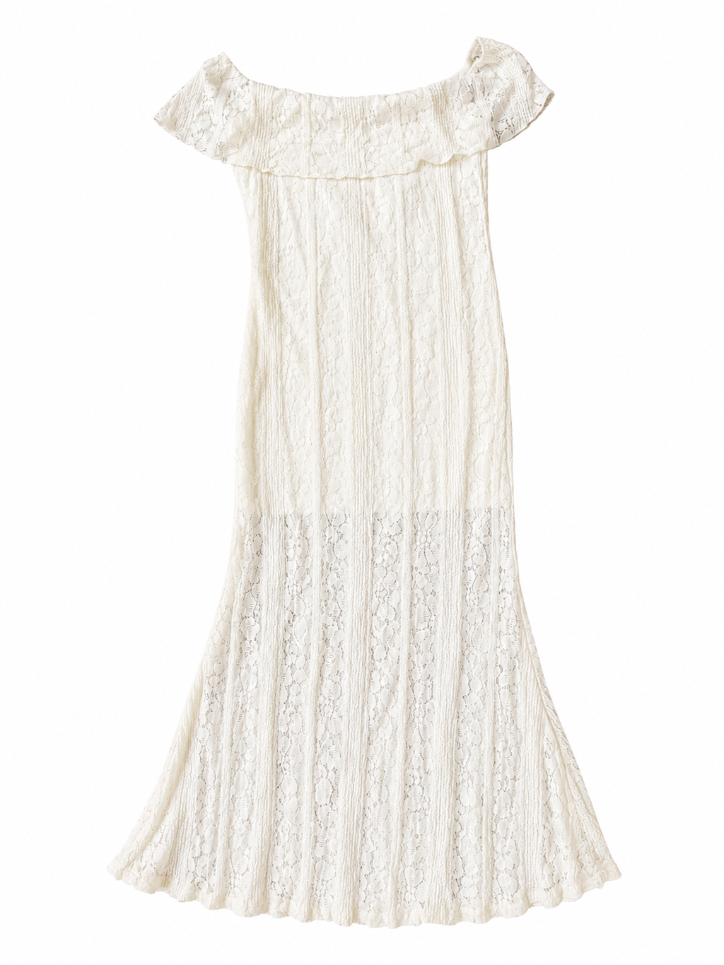 FITTED JERSEY LACE DRESS