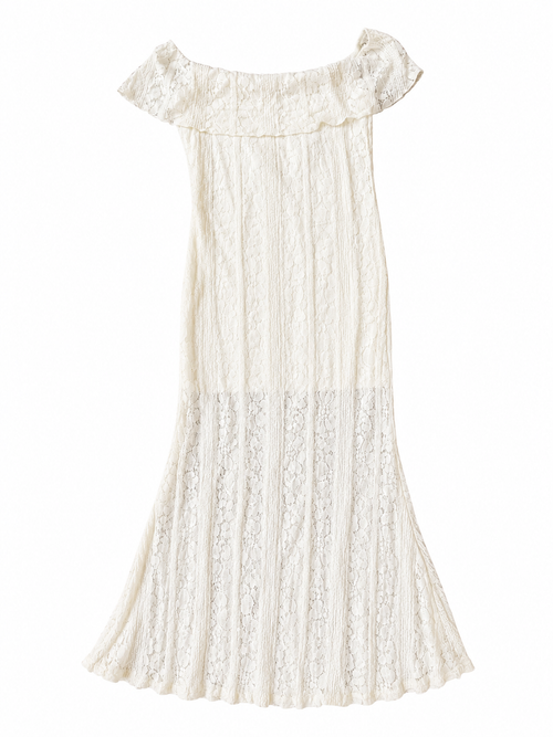 FITTED JERSEY LACE DRESS