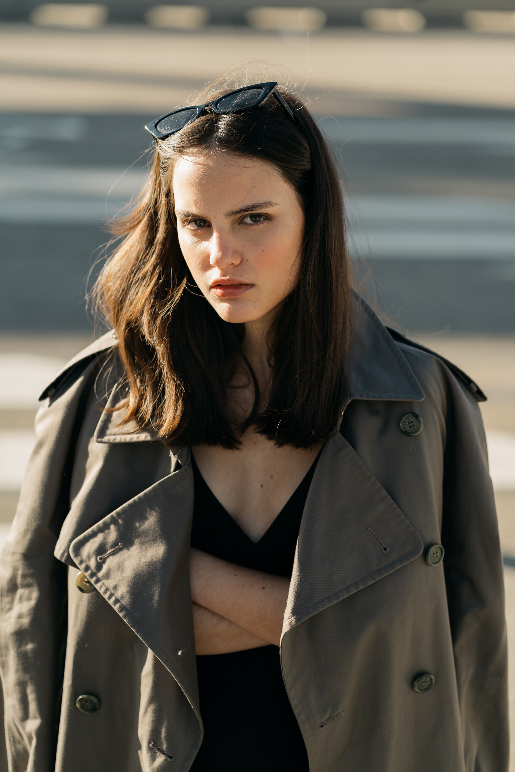 BLACK SATIN SLIP DRESS